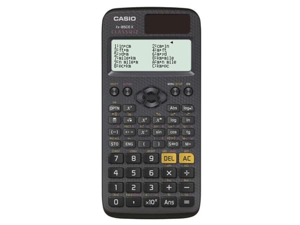 Casio FX 85 CE-kalkylator + Maxell-hörlurar