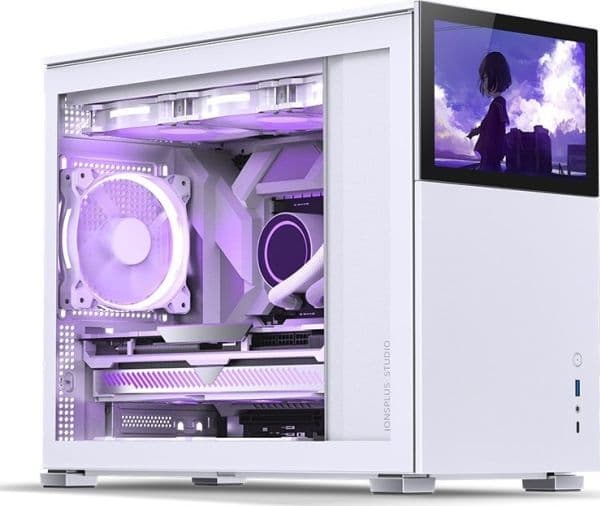 Jonsbo D31 STD, Midi Tower, PC, Vit, DTX, ITX, micro ATX, Stål, Spela