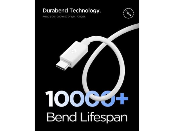 Spigen ACA08717, 1 m, USB C, USB C, USB 2.0, 0,48 Gbit/s, Hvit