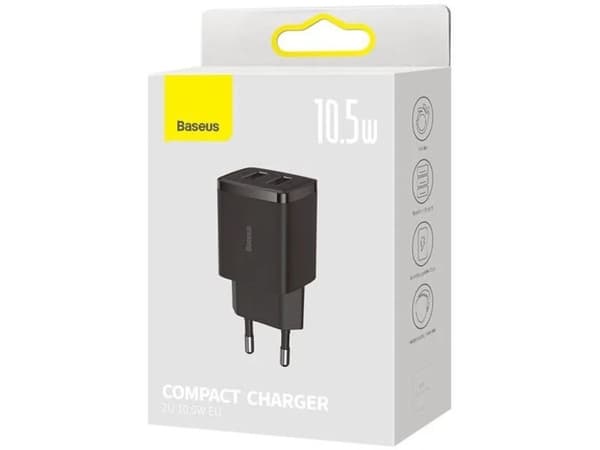 Baseus Compact, Innendørs, AC, 5 V, Sort