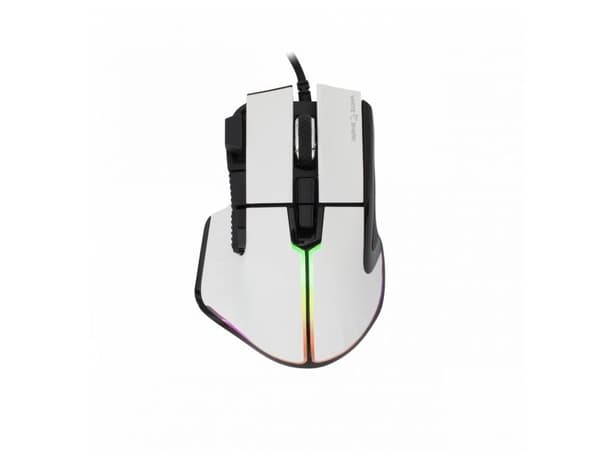 White Shark MARROK White, högerhand, Optisk, USB Type-A, 12000 DPI, Vit