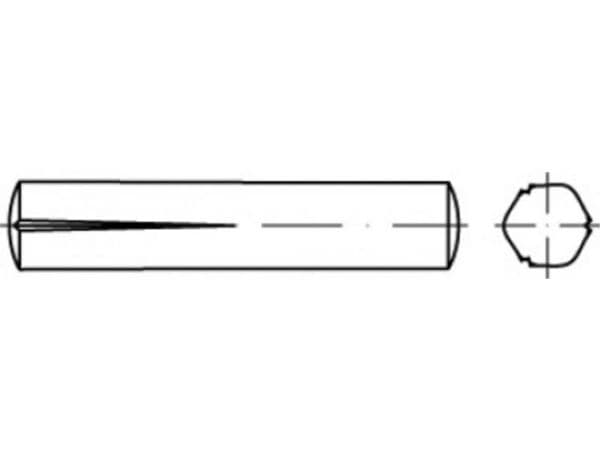 TOOLCRAFT passpinner 2 mm stål 250 stk
