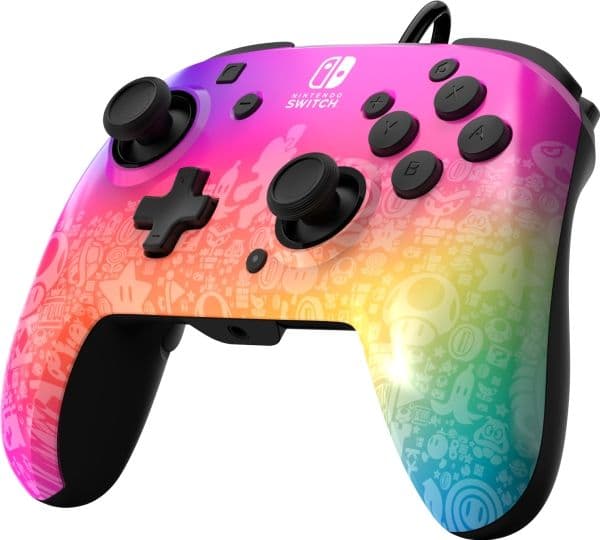 PDP REMATCH Wired Controller: Star Spectrum Til Nintendo Switch, Nintendo Switch - OLED-malli, Gamepad, Nintendo Switch, Nintendo Switch Lite, Nint...