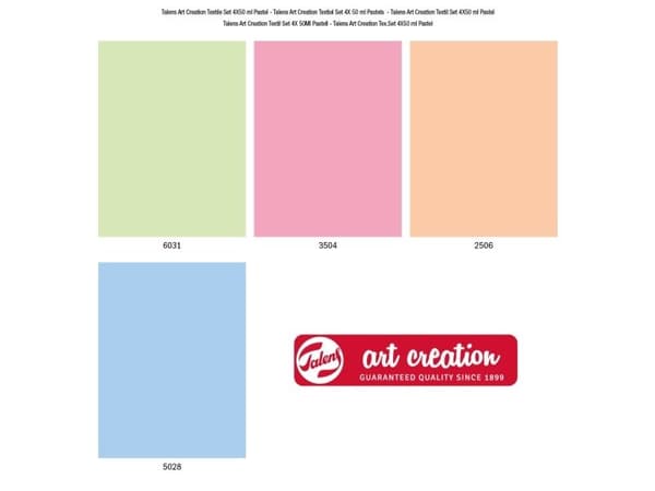 Schjerning Talens Art Creation textilset Pastell | 4 x
