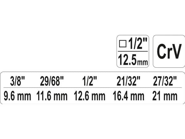 YATO 1/2" slaggaffelnyckel 03316