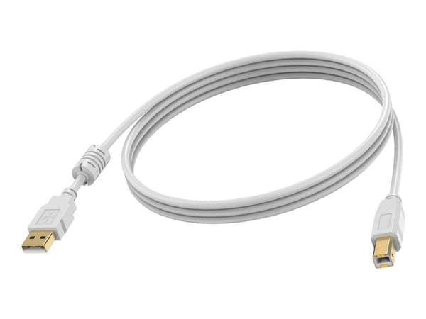 Vision Techconnect - USB-kabel - USB typ B (hane) till USB (hane) - USB 2.0 - 2 m - vit