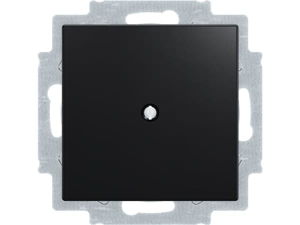 ABB-basic55 Blænddæksel med kabelaflastning for op til Ø10mm kabel, matsort, 1 modul