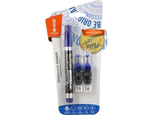 MemoBe Permanent Marker + 2 ampullia MemoBe sininen