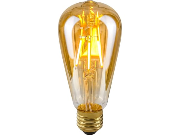 Italux ravfarget Edison-pære E27 4W varm LED LDS-ST64-A