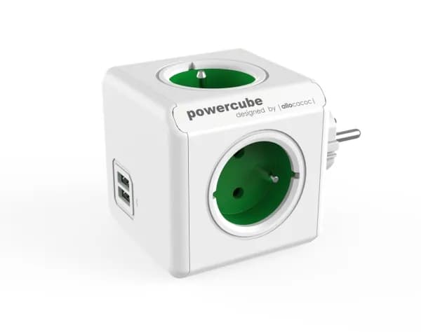 Allocacoc PowerCube Original USB Type E, Sisätila, Tyyppi E, Sininen, CE, 4 AC-pistorasia(a), 16 A