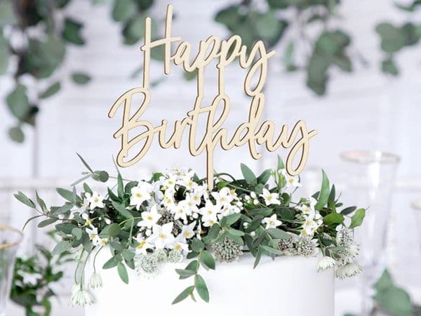Happy Birthday top pynt