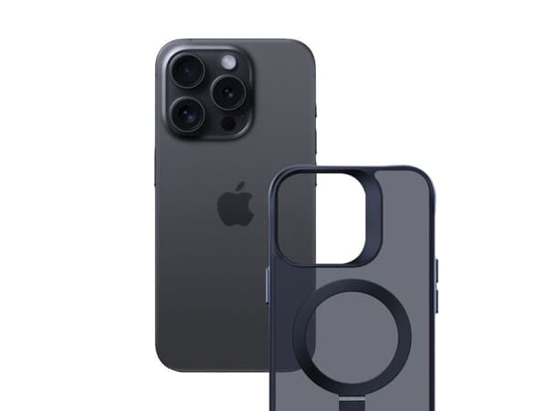 3MK Smoke Case til iPhone 15 Pro Max med MagSafe & stativ
