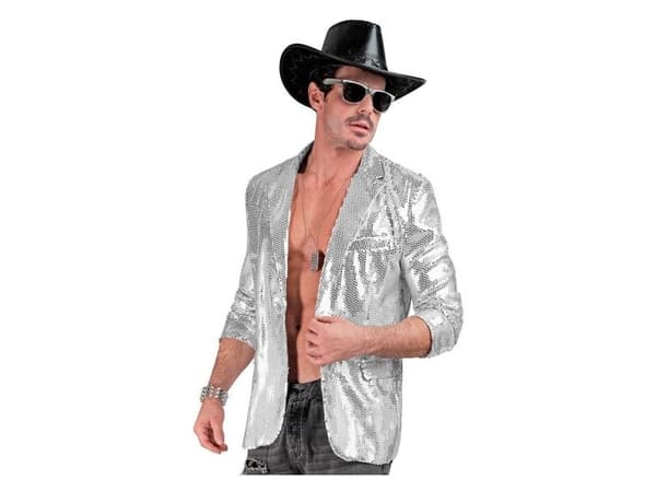 Silver paljettjacka