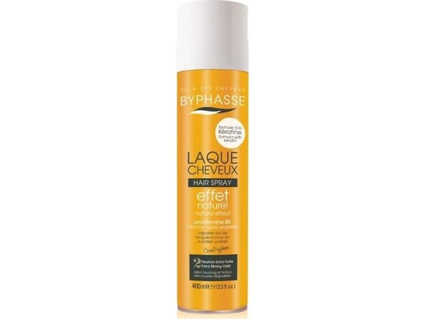 Byphasse Hair Spray 400ml Keratin Natural Effect Extra Strong Hold