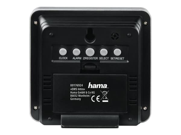 Hama EWS Intro - Termometer - digital - sort, sølv