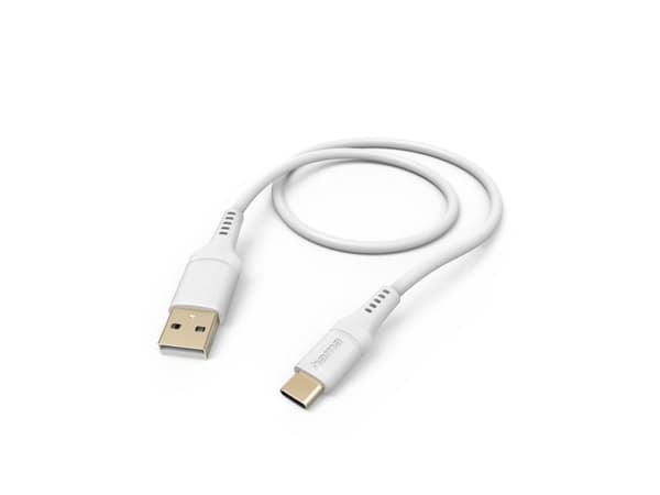 Hama Flexible, 1,5 m, USB A, USB C, USB 2.0, 0,48 Gbit/s, Hvit