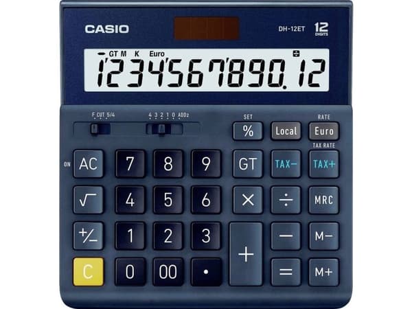 Bordregner Casio DH-12ET, blå, 12 cifre