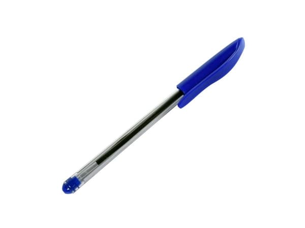 Kuglepen Generic 1.0 mm blå med hætte - (50 stk.)