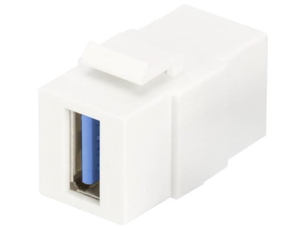 DIGITUS Professional DN-93404 - Modulär insättning - USB 3.0 Type A - kritvit, RAL 9003