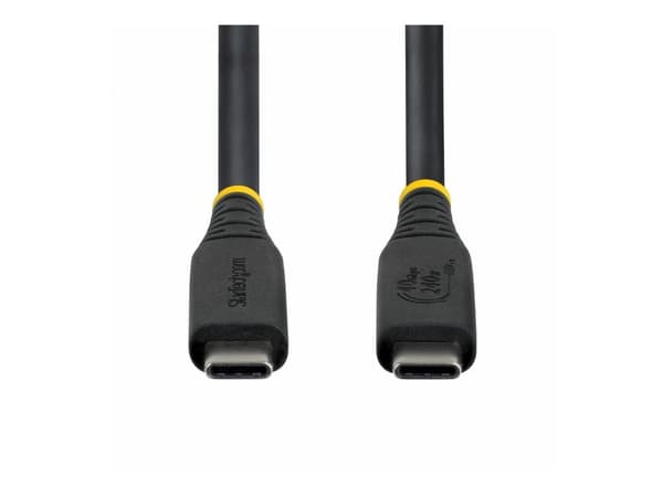 StarTech - USB-kabel - USB-C (hann) til USB-C (hann) - USB4 / Thunderbolt / DisplayPort 2.1 - 5 A - 1 m - passiv, up to 40 Gbps data transfer rate,...