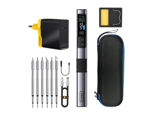 100 W smart loddebolt med FNIRSI HS-02A MAX tool kit