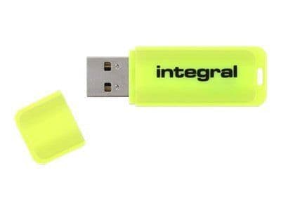 Integral Neon - USB flash-enhet - 32 GB - USB 2.0 - gul