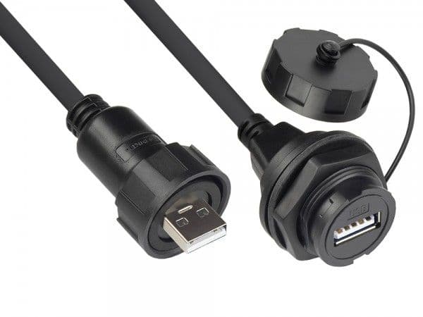 Alcasa IC04-U203, 1 m, USB A, USB A, USB 2.0, Sort