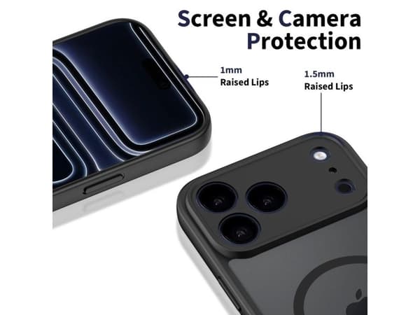 Tech-Protect BasicMag MagSafe-deksel for iPhone 17 Pro Max - matt svart