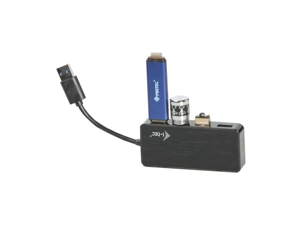 i-tec U3HUB444, Innendørs, USB, 5 V, 0,1 m, Sort