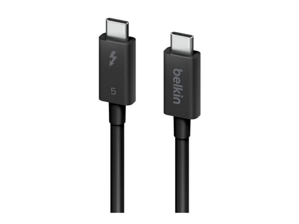 Belkin CONNECT - Thunderbolt-kabel - Thunderbolt 5 (hann) til Thunderbolt 5 (hann) - USB4 / Thunderbolt 3 / Thunderbolt 4 / Thunderbolt 5 / Display...