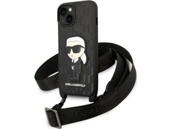 Karl Lagerfeld KLHCP14SSTKMK iPhone 14 6,1" sort/sort hardcase Monogram Ikonik Patch