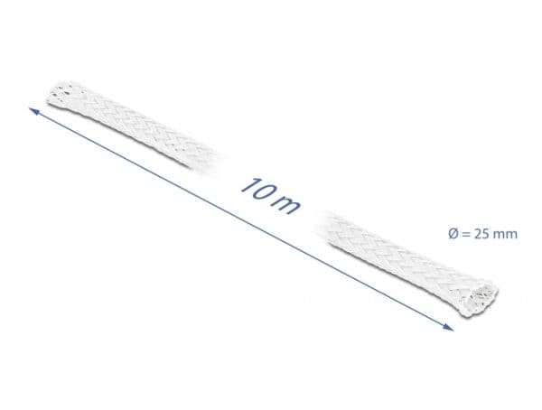 Delock - Flätad ärm - 10 m - vit