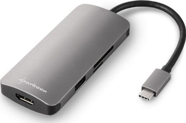 Sharkoon - Dokkingstasjon - USB-C - HDMI