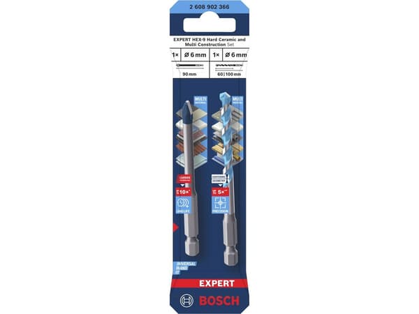 Bosch BORSÆT HEX CERAMIC OG MULTI 8MM