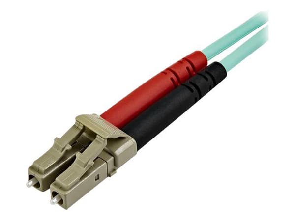 StarTech.com 15 m OM4 LC to LC Multimode Duplex Fiber Optic Patch Cable- Aqua - 50/125 - Fiber Optic Cable - 40/100Gb - LSZH (450FBLCLC15) - Patch-...