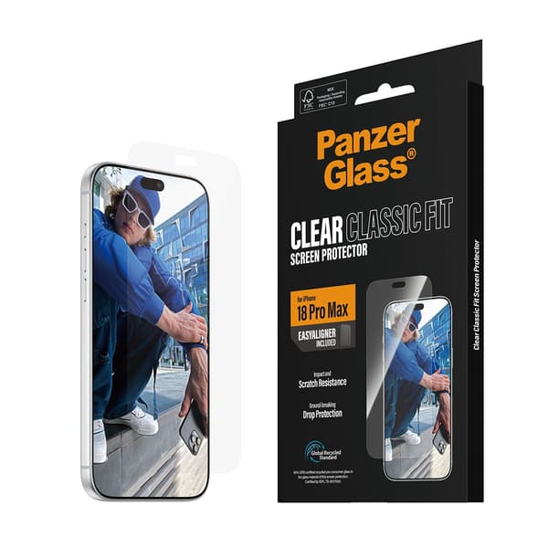 PanzerGlass Screen Protector iPhone 18 Pro Max | Classic fit w. EasyAligner