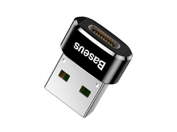 Baseus - USB-adapter - USB (hann) til 24 pin USB-C (hunn) - 5 A - svart
