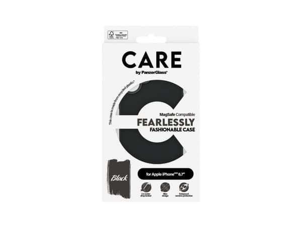 PanzerGlass CARE™ by ® Case Black w. MagSafe iPhone 16 Plus, Suojus, Apple, Apple - iPhone 16 Plus, musta