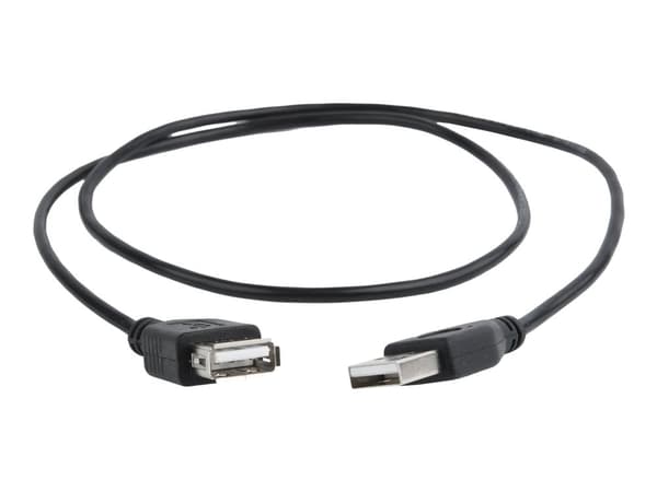 Cablexpert - USB forlængerkabel - USB (hun) til USB (han) - 75 cm - formet - sortti