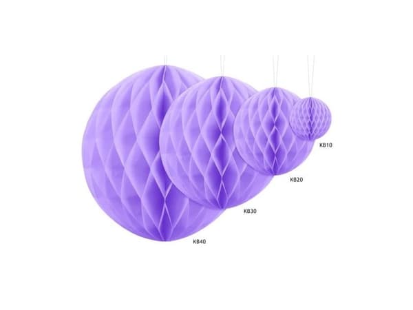 Ljuslila pappersväv-kula, 10 cm