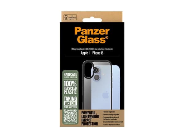 PanzerGlass HardCase iPhone 16 6.1"czarny/black 1295