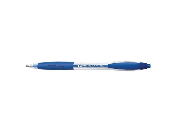 Kuglepen BIC Atlantis, medium, blå - (æske á 12 stk.)