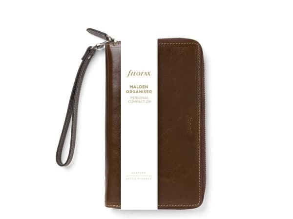 Filofax Malden systemkalender Personal Compact Zip ockra