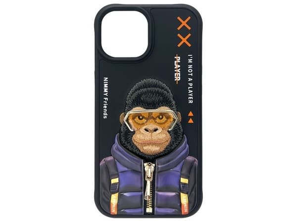 Nimmy Cool&amp;Cute 2.0 Monkey case for iPhone 15 - black