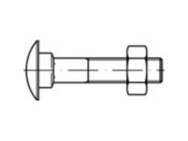 Toolcraft 111278, Skru, Stål, Universell, Flat, M12, Krysshode