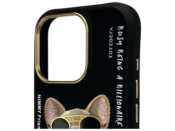 Nimmy brilleetui Cool Dog til iPhone 16 Pro - Sort