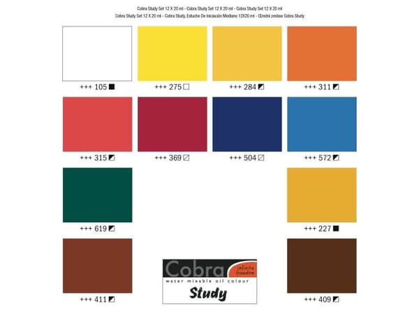 Cobra studiofargesett | 12 stk