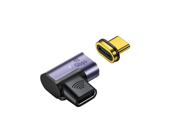 Microconnect MC-USB4CCMF-MAGNETIC, 0 m, USB C, USB C, USB4 Gen 3x2, Musta