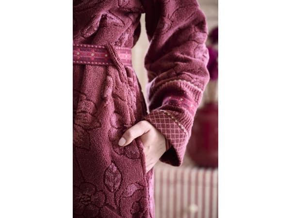 PIP Studio PIP Jasmin Jacquard Bathrobe D.Pink XXL