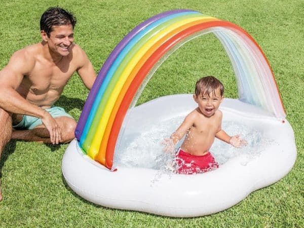 INTEX RAINBOW CLOUD BABY POOL 1.42mx1.19mx84cm